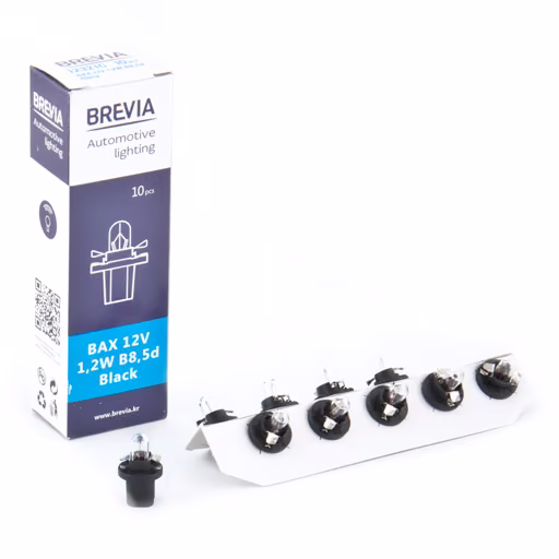 Лампа розжарювання Brevia BAX 12V 1.2W B8.5d Black CP 12321C