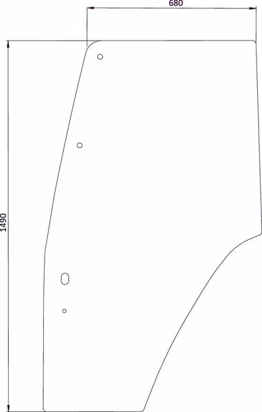 Дверне скло D6718