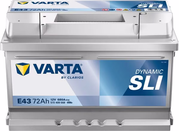 Акумулятор 12 В 72 А·год 680 А E43 VARTA Dynamic SLI 572409068