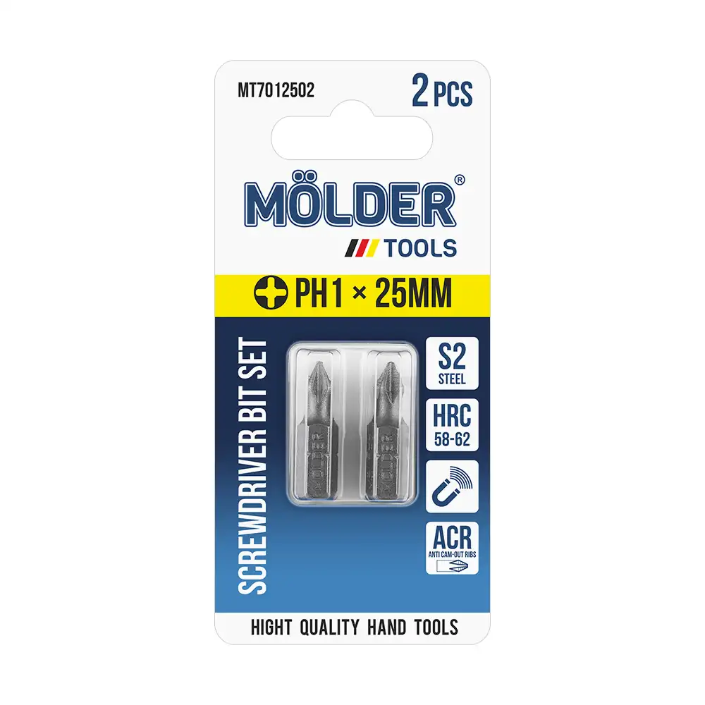 Набір біт Molder PH1x25мм 2шт MT7012502 MT7012502
