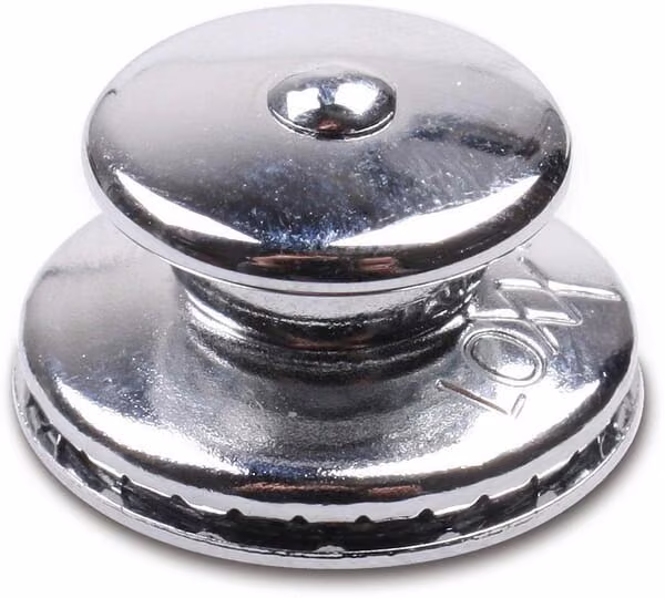 Верхня частина Quick-Action-Fastener, велика головка, хромована латунь (глянцеве покриття) PL11902