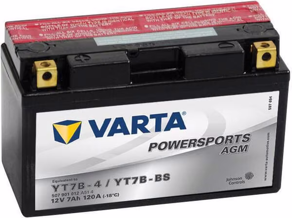 Акумулятор 12В 7Аг 120A AGM Powersports VARTA 507901012I314PS