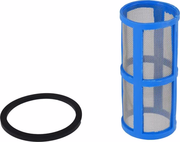 Вставка фільтра 50 меш синього кольору з ущільнювальними кільцями