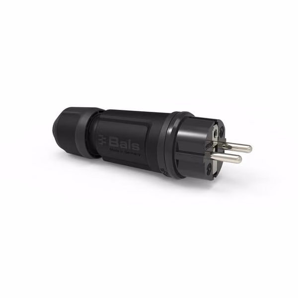 Вилка Schuko 16A 2p+PE 250V IP54 B0007372