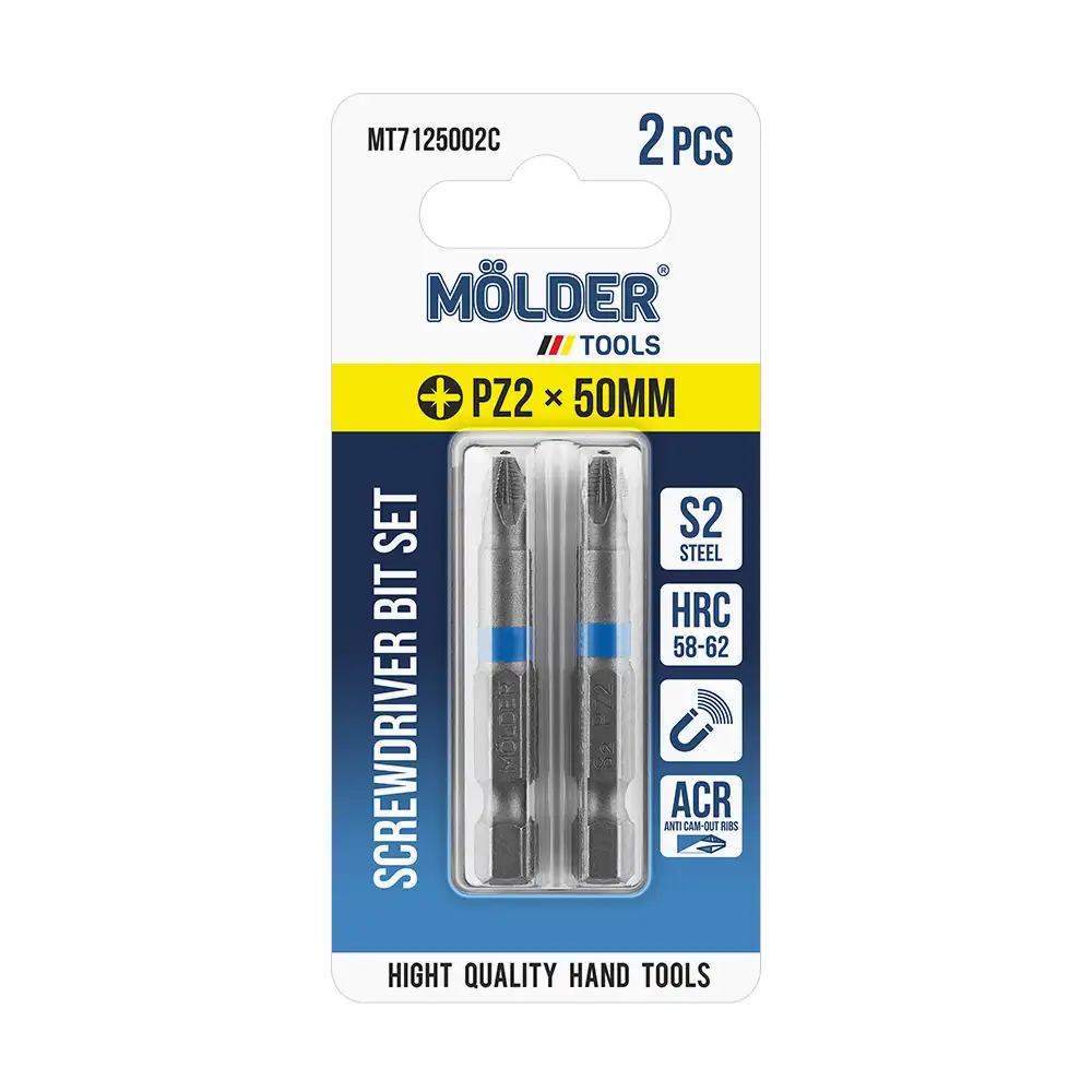 Набір біт Molder PZ2x50мм 2шт (кольорове маркування) MT7125002C