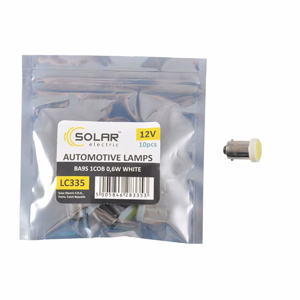 LED автолампа SOLAR 12V T8.5 BA9s 1COB 0,6W white 10шт LC335_P