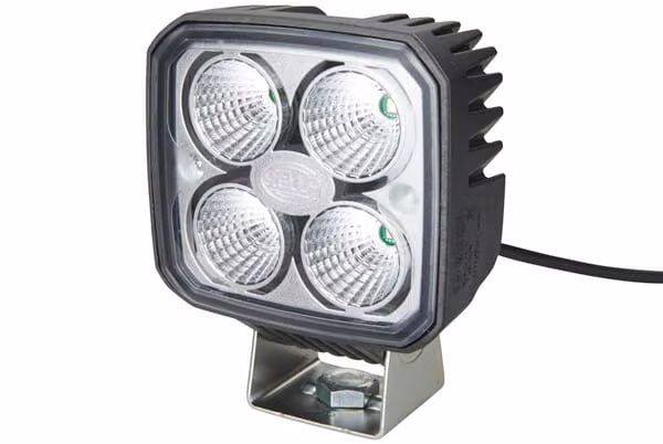 Світильник робочий LED, 1200лм, квадратний, 12/24В, 122х53х95мм, білий, затискач Deutsch вилка, 4 світлодіоди,Hella 1GA996284091