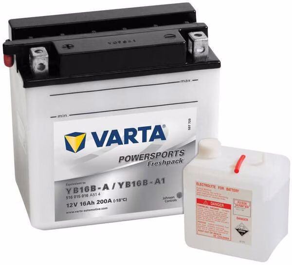 Акумулятор 12В 16Аг 200A Powersports Freshpack VARTA 516015020I314PS