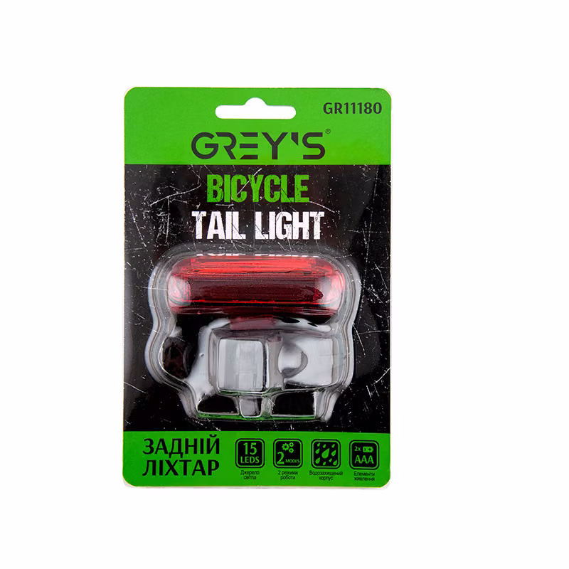 Ліхтарик на велосипед задній Grey's GR11180 15хLEDs GR11180