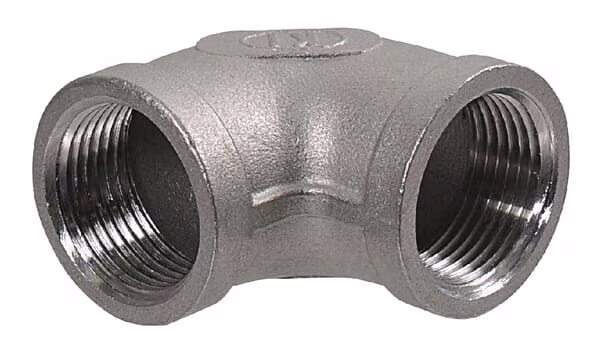 Коліно 90° нерж. 2×внутр. FG9012RVS