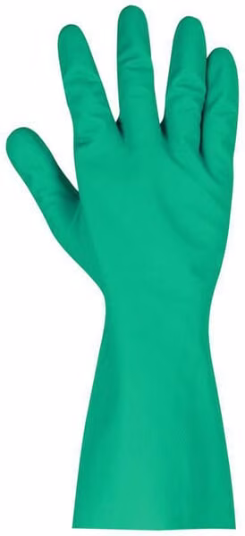 Робочі рукавички зелені довжиною 33см розмір 11 / 2XL Chemex Chemical від Keron HS297649
