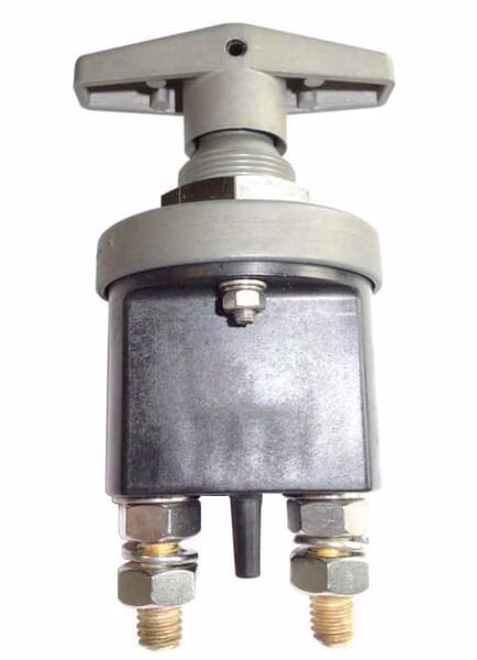 Вимикач акумуляторний круглий, чорний, M8, 12/24В, 150A/500A (5сек), IP40 21102006PN