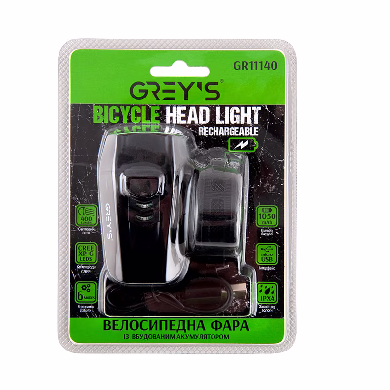 Ліхтарик на велосипед Grey's GR11140 LED 1xCree XP-G GR11140