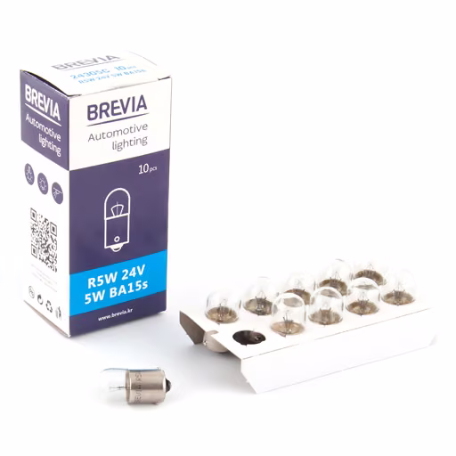 Лампа розжарювання Brevia R5W 24V 5W BA15s CP 24305C