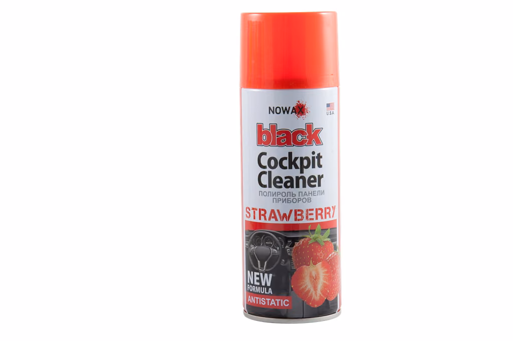 Поліроль для панелі приладів NOWAX Black Spray Strawberry, 450мл NX00454