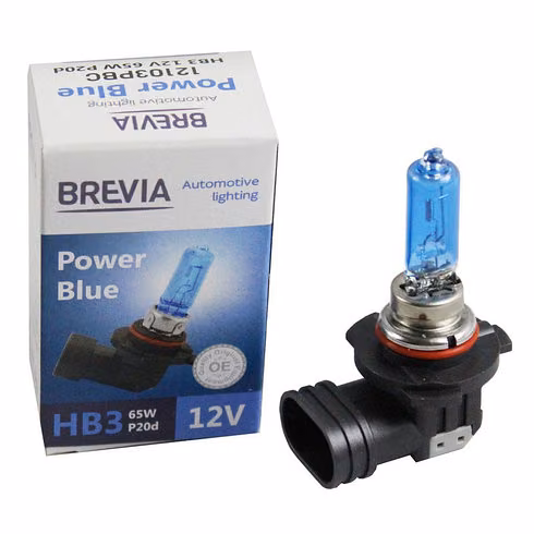 Галогенова лампа Brevia HB3 12V 65W P20d Power Blue 4200K 12103PBC