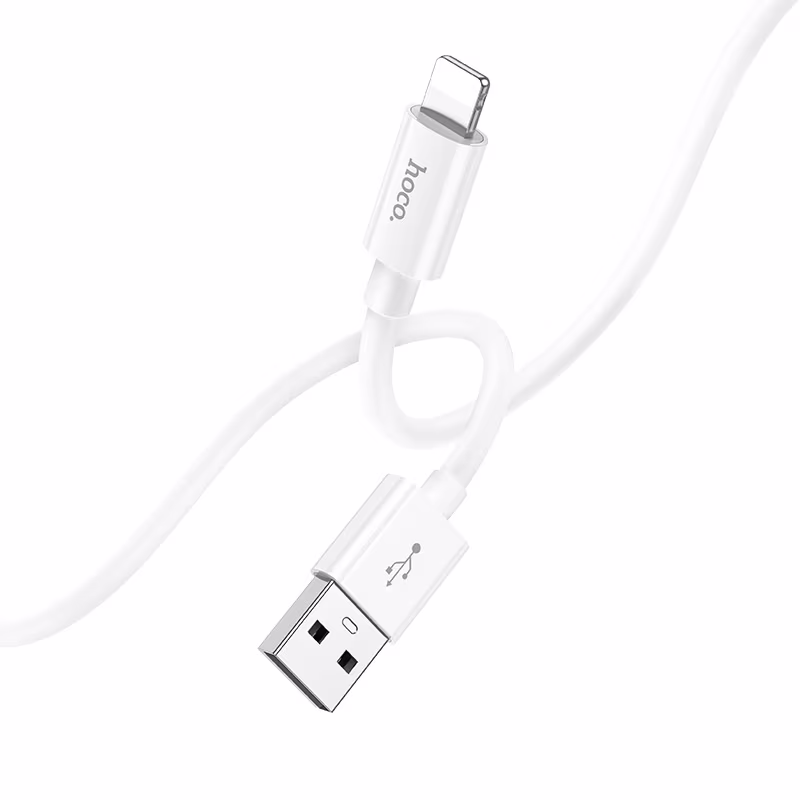 Кабель Hoco X87 Magic silicone charging data cable for iP 1м білий HC-X87-UL-White