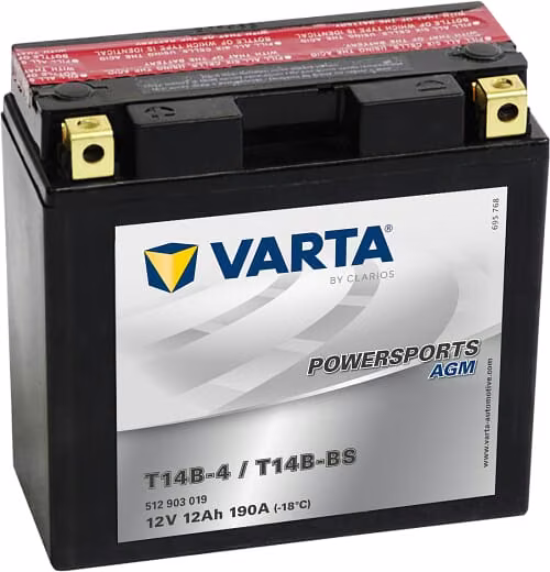 Акумулятор 12В 12Аг 190A AGM Powersports VARTA 513903019I314PS