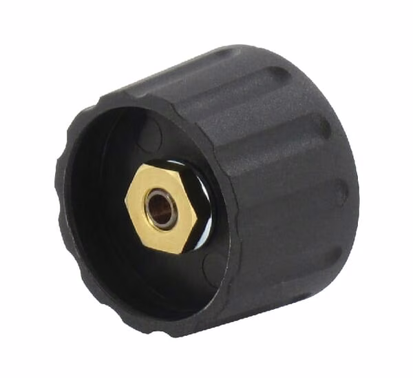 Поворотна ручка 28,0 мм, вал 1/4", чорна KNOP280