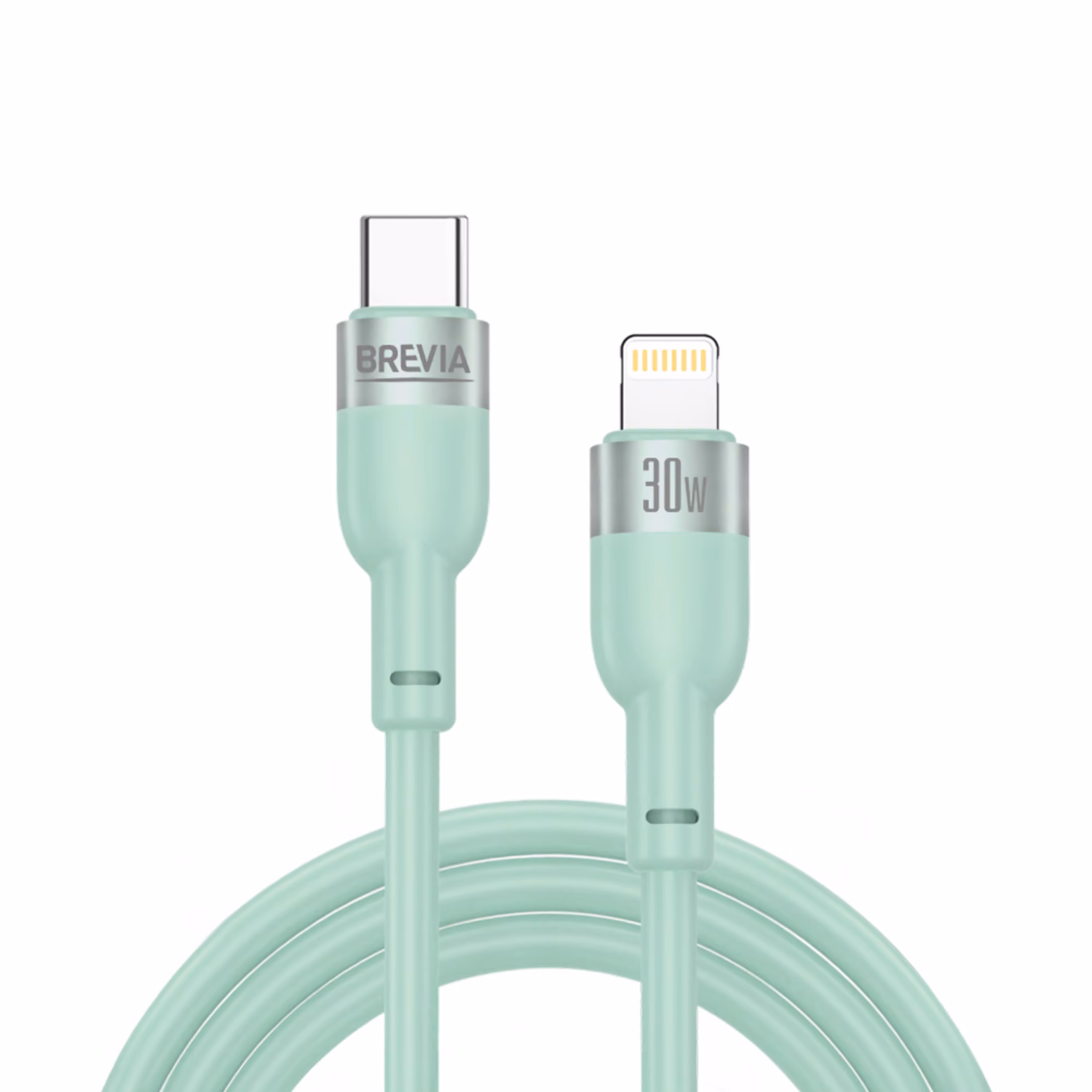 Кабель Brevia Type-C to Lightning 30W 1,2м, м'ятний ZIP, 52120MCLZ1 52120MCLZ1