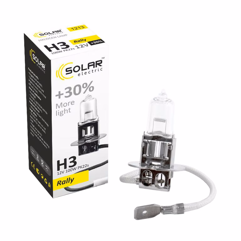 Галогенова лампа SOLAR H3 12V 100W PK22s Starlight +30% 1213