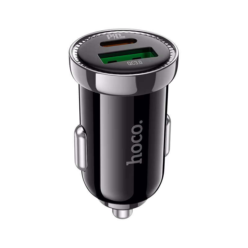 Автомобільний зарядний пристрій Hoco Z44 Leading PD20W+QC3.0 car charger чорний HC-Z44-Black