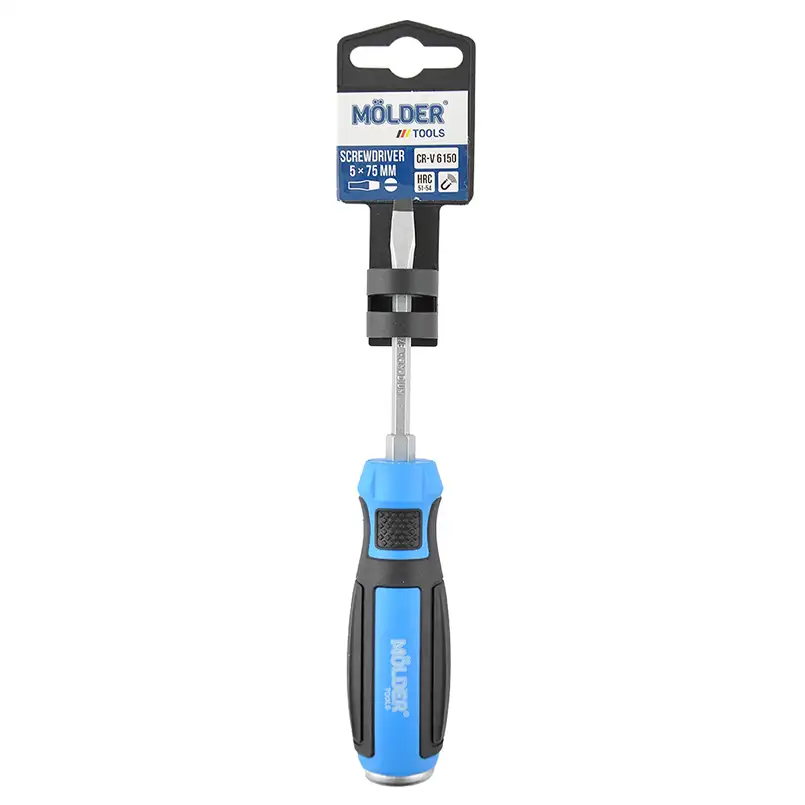 Викрутка Molder MT33001 шліцева ударна з шестигранною опорою SL5x75mm MT33001
