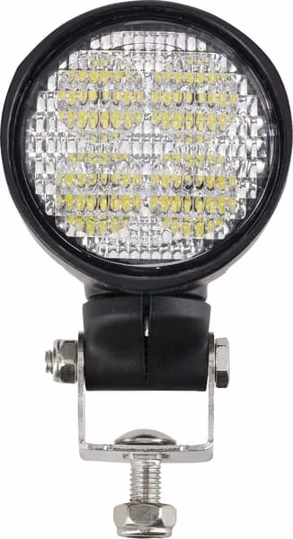 Робоча фара світлодіодна, 40W, 4000lm, кругла, біла, 10/30V, 84x126x71.8mm, роз'єм Deutsch, 4 LED, 360°, Kramp LA10550