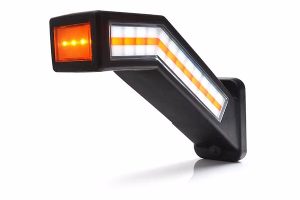 Ліхтар задній багатофункціональний LED, правий, червоний/помаранчевий/білий, 12-24V, 238x181x72 мм LA30070R