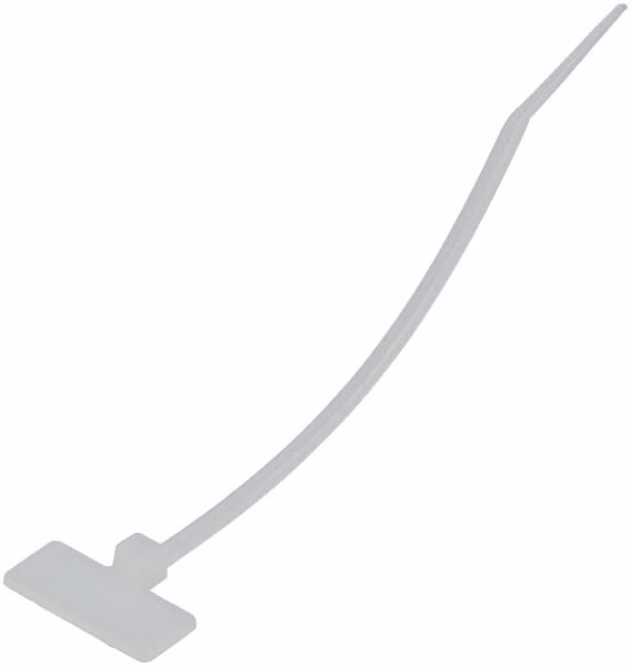 Стяжка + етикетка 2,5х110 мм, біла, 100 шт TRLB25112WHI