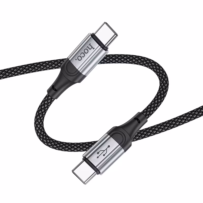 Кабель Hoco X102 Fresh 60W charging data cable Type-C to Type-C 1м чорний HC-X102-CC-Black