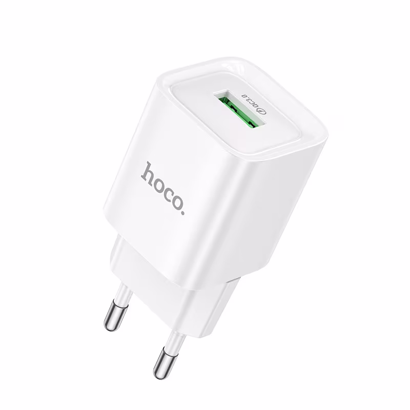 Мережевий зарядний пристрій Hoco C145A Charm single port QC3.0 charger(EU) білий HC-C145A-White