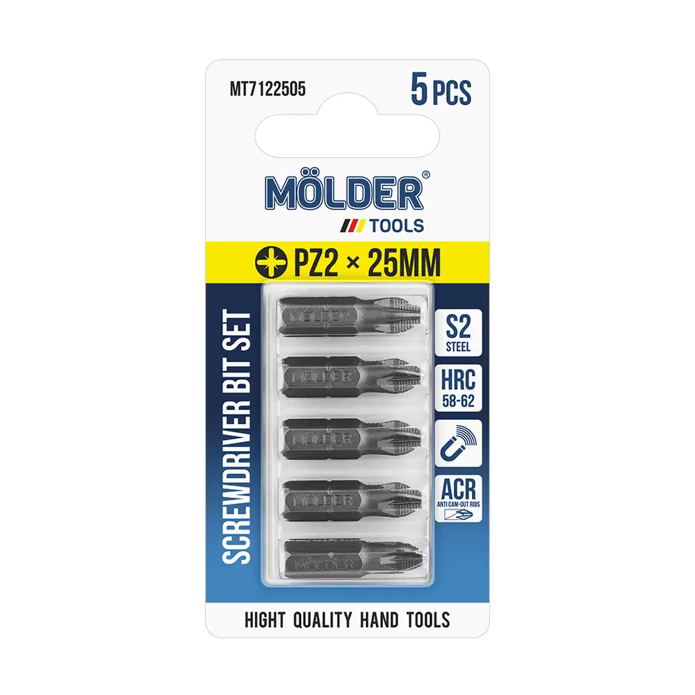 Набір біт Molder PZ2x25мм 5шт MT7122505 MT7122505