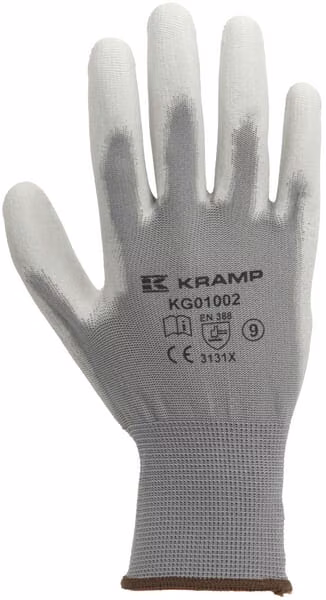 Рукавиці сірі, нейлон/поліестер, розмір 9/L, Protect від Kramp KG0100209P012