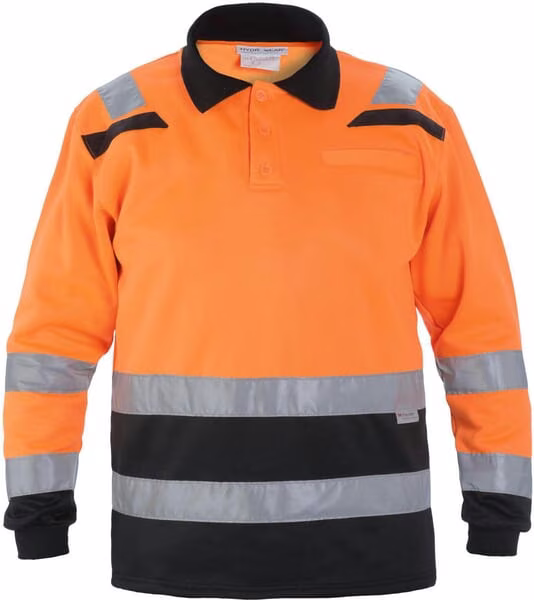 Світшот, довгий рукав, помаранчевий/чорний, Hydrowear 040470OB5XL