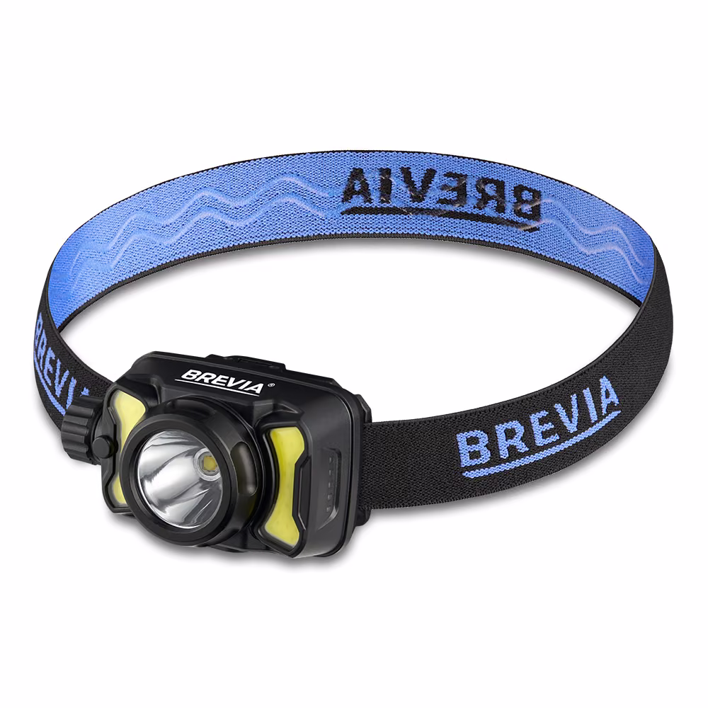 Ліхтар налобний Brevia 600Lm, 3W CREE XPG+COB, 1200mAh/3xAAA, білий/червоний, 14450ERBX1 14450ERBX1
