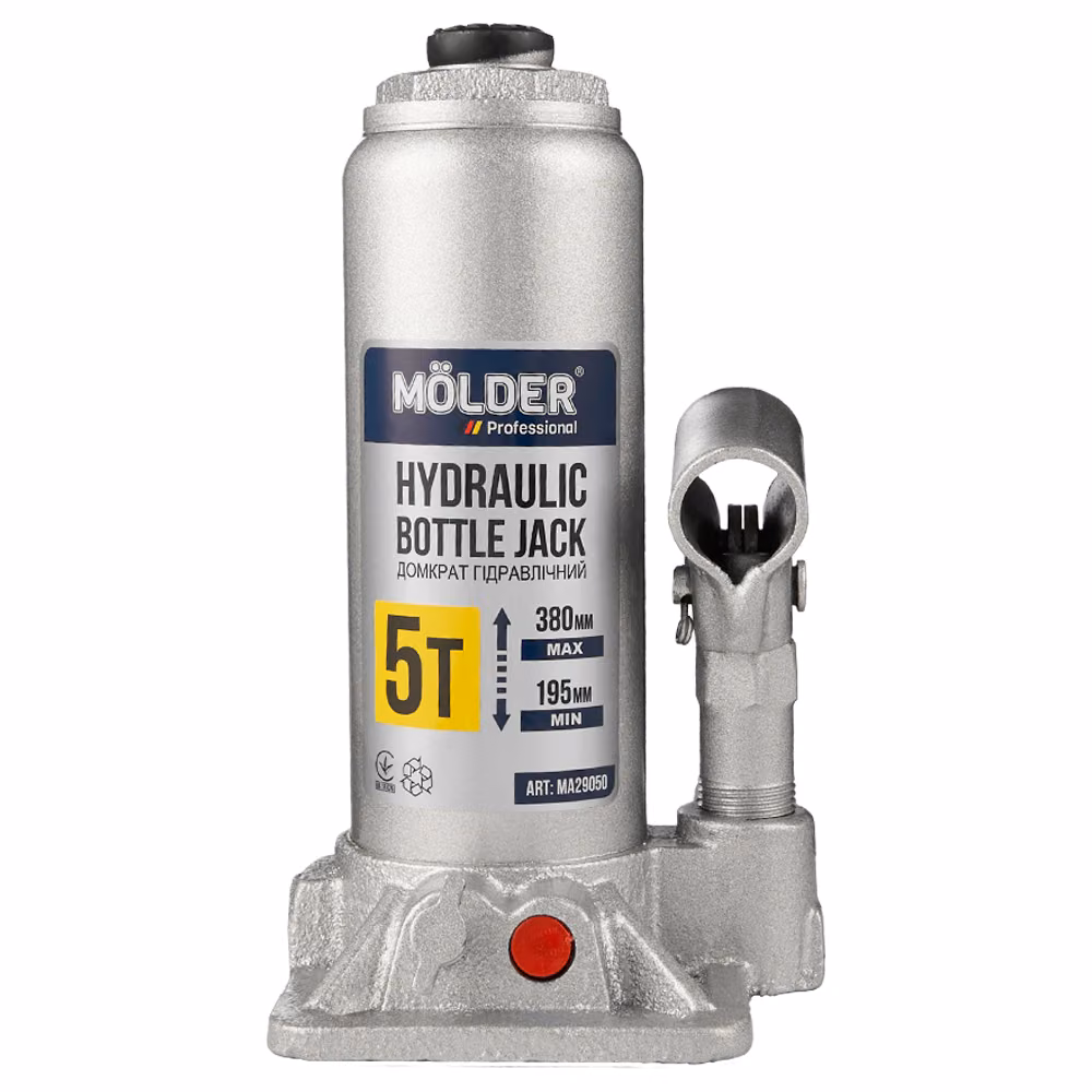 Домкрат гідравлічний пляшковий Molder 5т 195-380 мм MA29050 MA29050