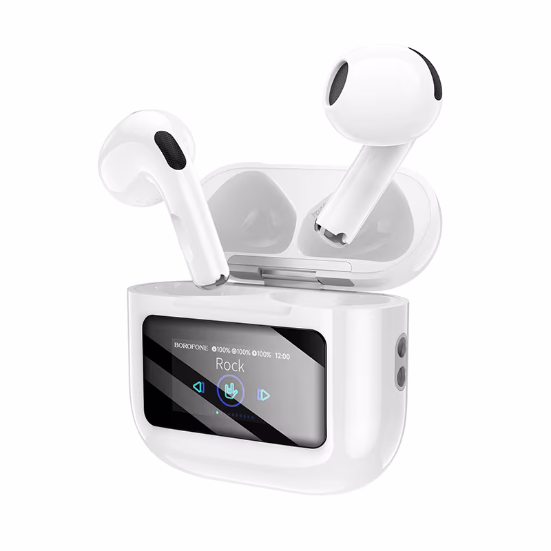 Бездротові навушники Borofone BW60 Destacado true wireless BT headset with touch screen білі BF-BW60-White