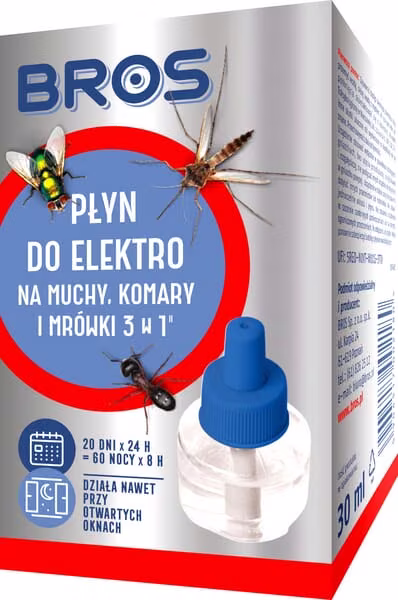 Рідинний засіб для електричних випаровувачів, що використовується для боротьби з мухами, комарами та мурахами. 1594119