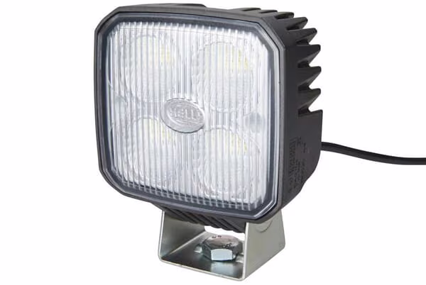 Світильник робочий LED, 1000лм, квадратний, 12/24В, білий, 122x53x95мм, зажим, Flood, 4 LED,Hella