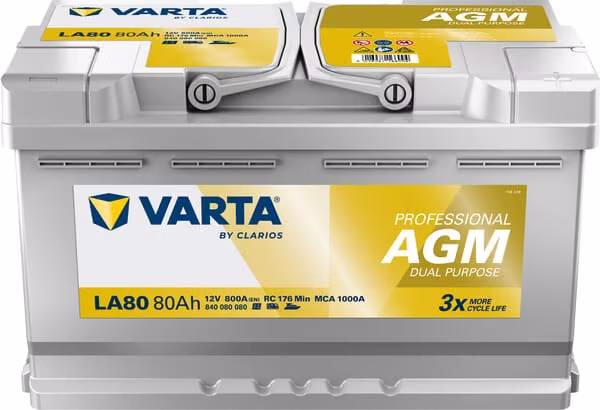 Акумулятор 12V VARTA Professional Dual Purpose AGM 840080080