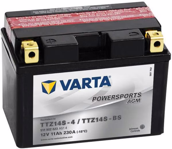 Акумулятор 12В 11Аг 230A AGM Powersports VARTA 511902023I314PS