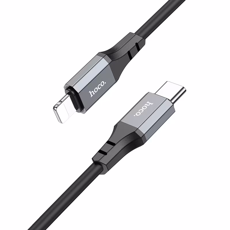 Кабель Hoco X86 iP Spear PD silicone charging data cable чорний