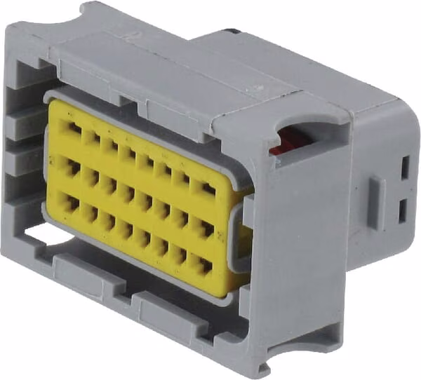 Корпус роз'єму, 24-конт., гніздо, сірий DE211PC249S8033