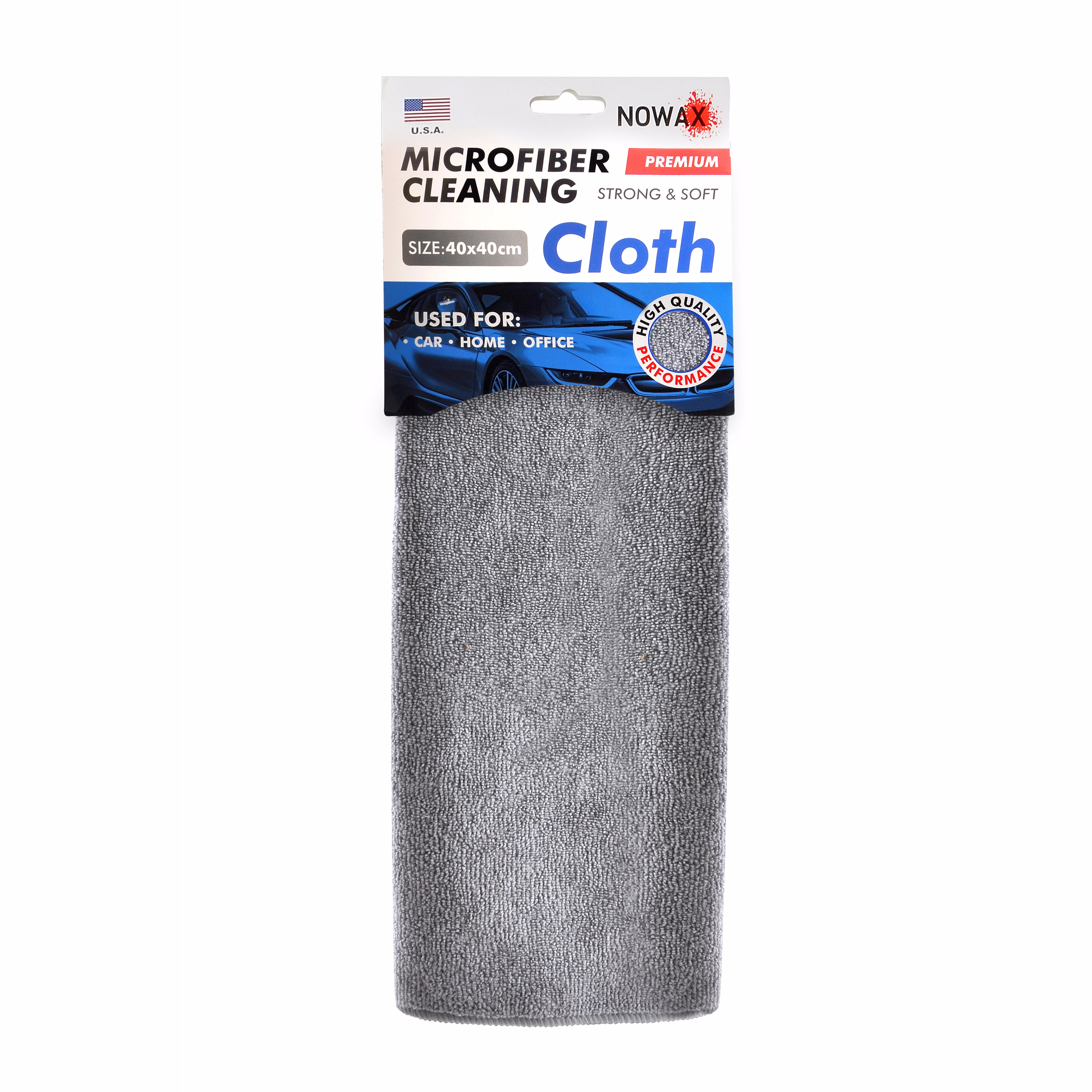 Професійна ганчірка з мікрофібри "For Cleaning", NOWAX, 40х40см, сіра NX67441