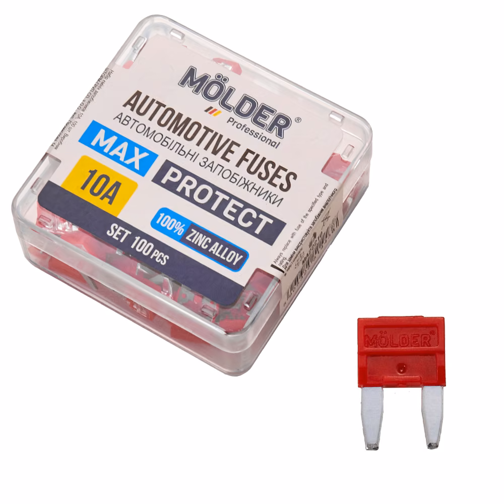 Набір запобіжників Molder "міні", 10А, 100 шт MA22210 MA22210
