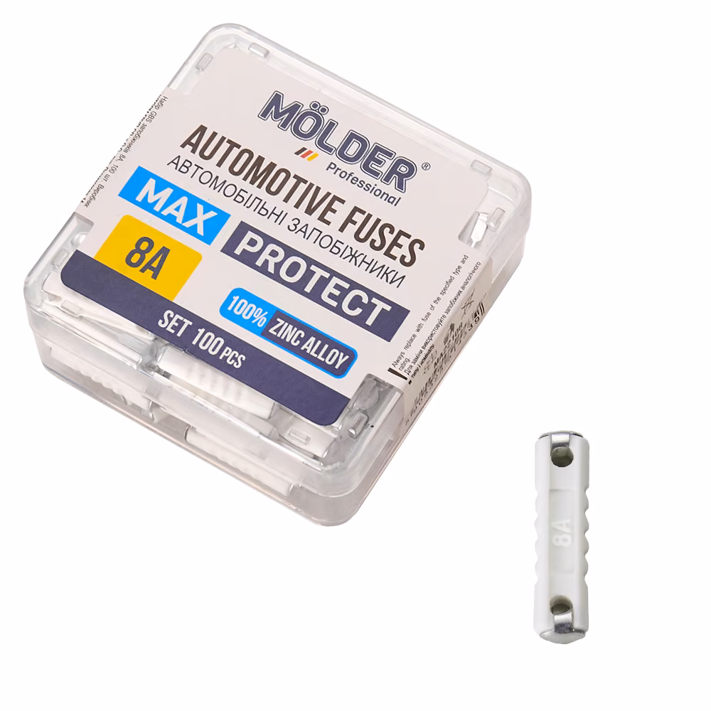 Набір запобіжників Molder "циліндричних" 8А, 100шт MA22108 MA22108