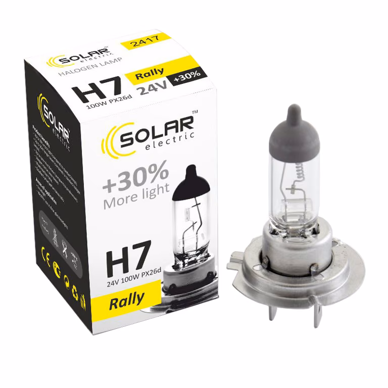 Галогенова лампа SOLAR H7 24V 100W PX26d Starlight +30% 2417