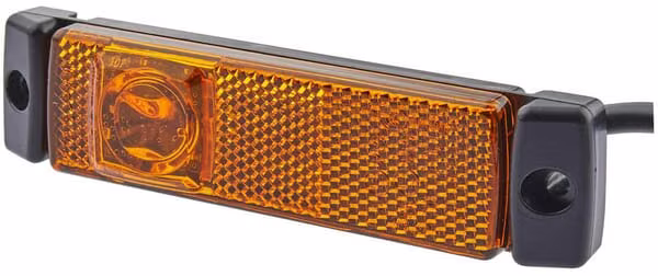 Габаритний ліхтар LED, 1.20W, прямокутний, 24V, жовтий, на болтах, 130x32 мм, Quick-link, 1 LED,Hella 2PS008645611