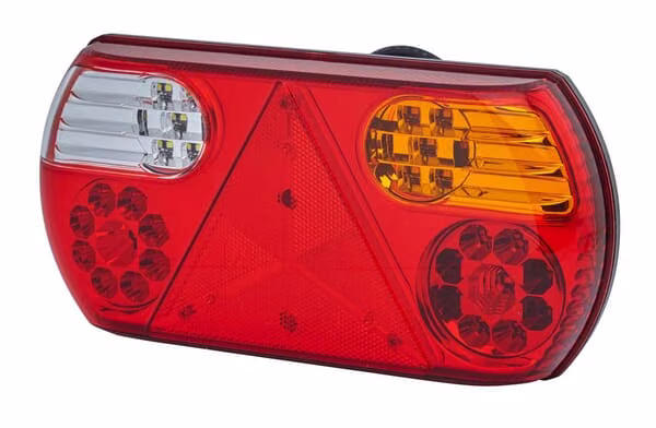 Ліхтар задній RH LED, прямокутний, 12V, червоний/жовтий/прозорий, на болтах, 296x45x142 мм, Hella ValueFit 2VP357016021
